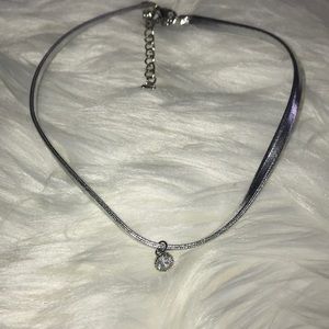 Choking necklace silver